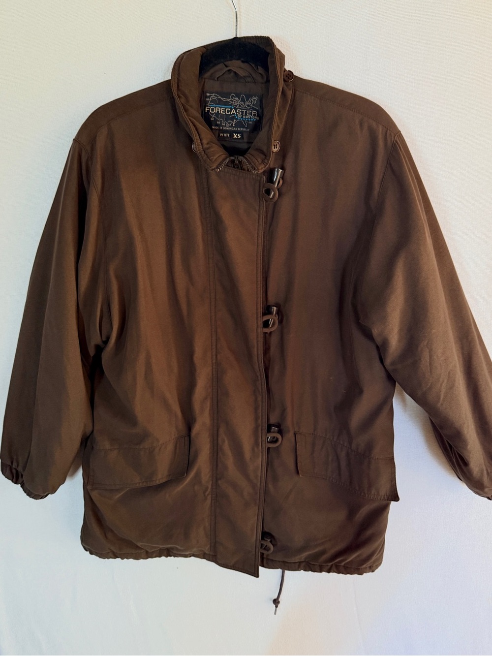 Brown Utility Toggle/Zipper Jacket - Women's Petite XS